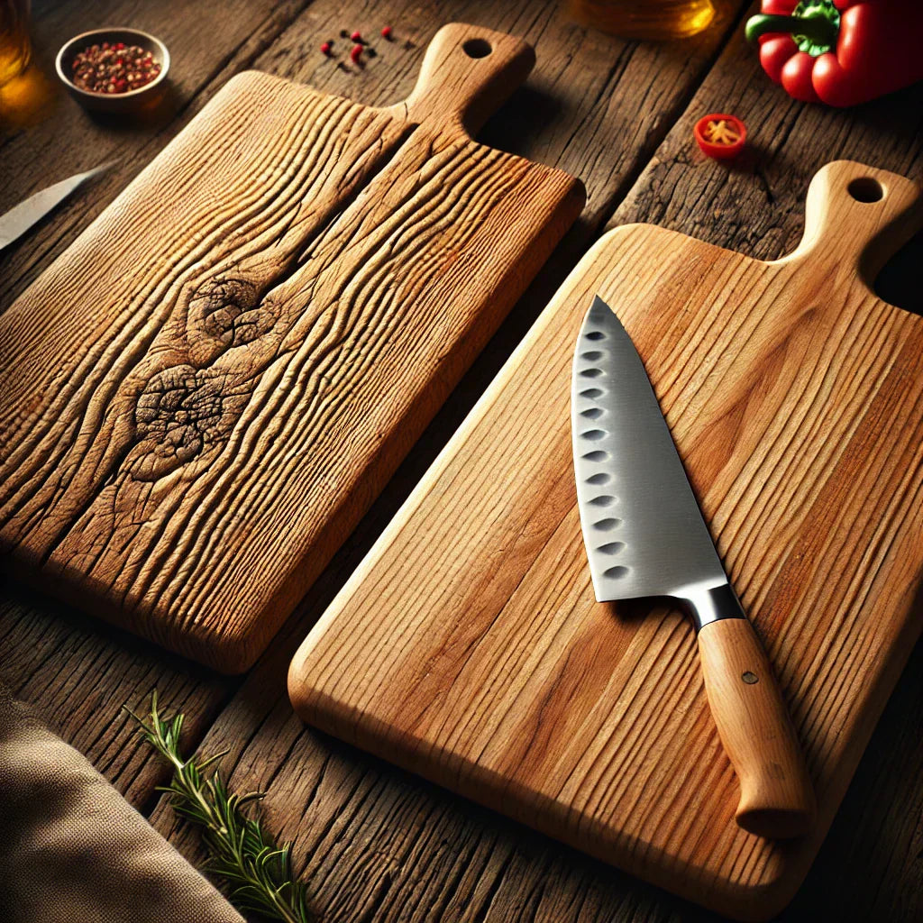 Stop Using Oak, Ash and Mahogony for Cutting Boards. Closed grain safe maple vs open grain dangerous oak.