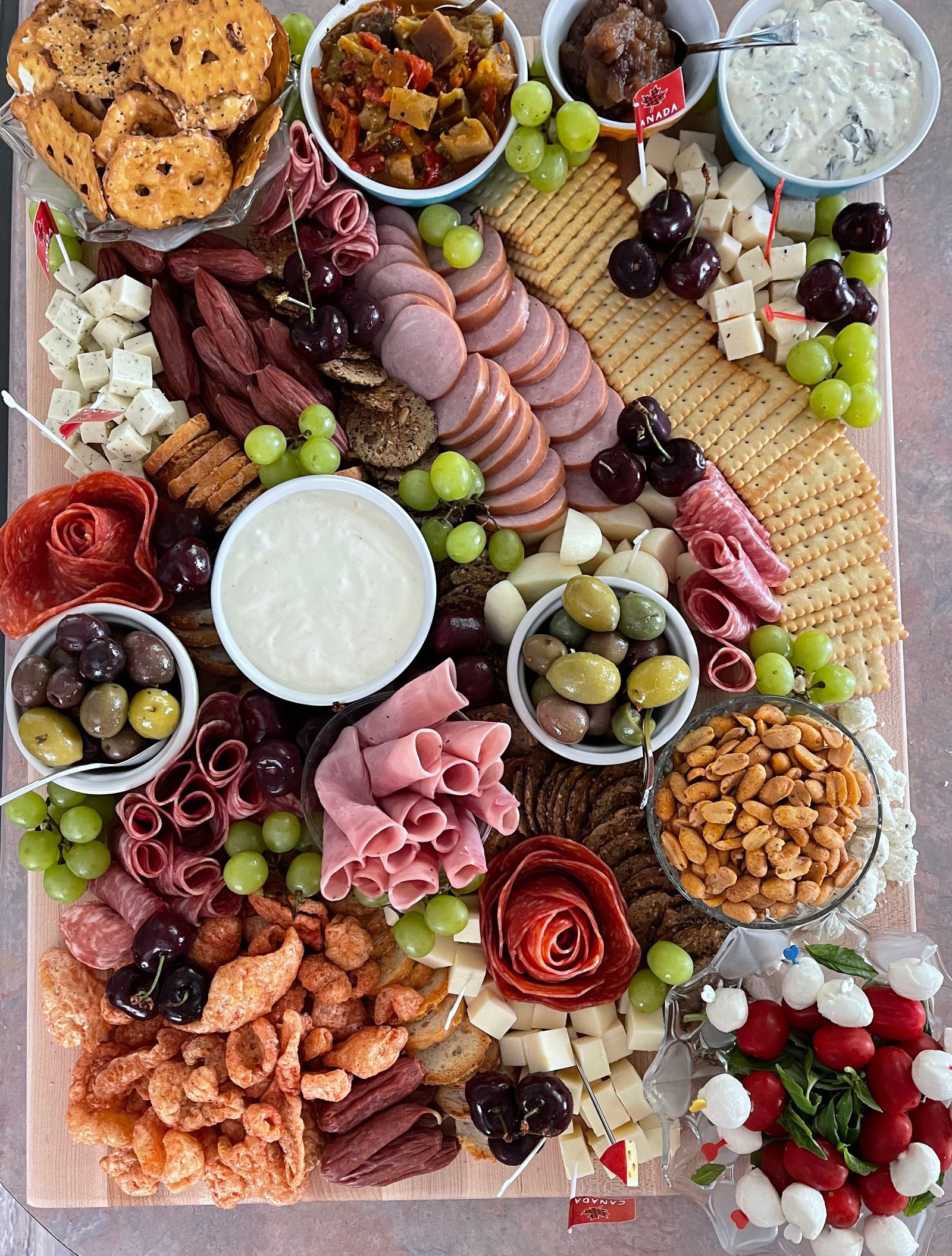 Different variaty of the best food for charcuterie board