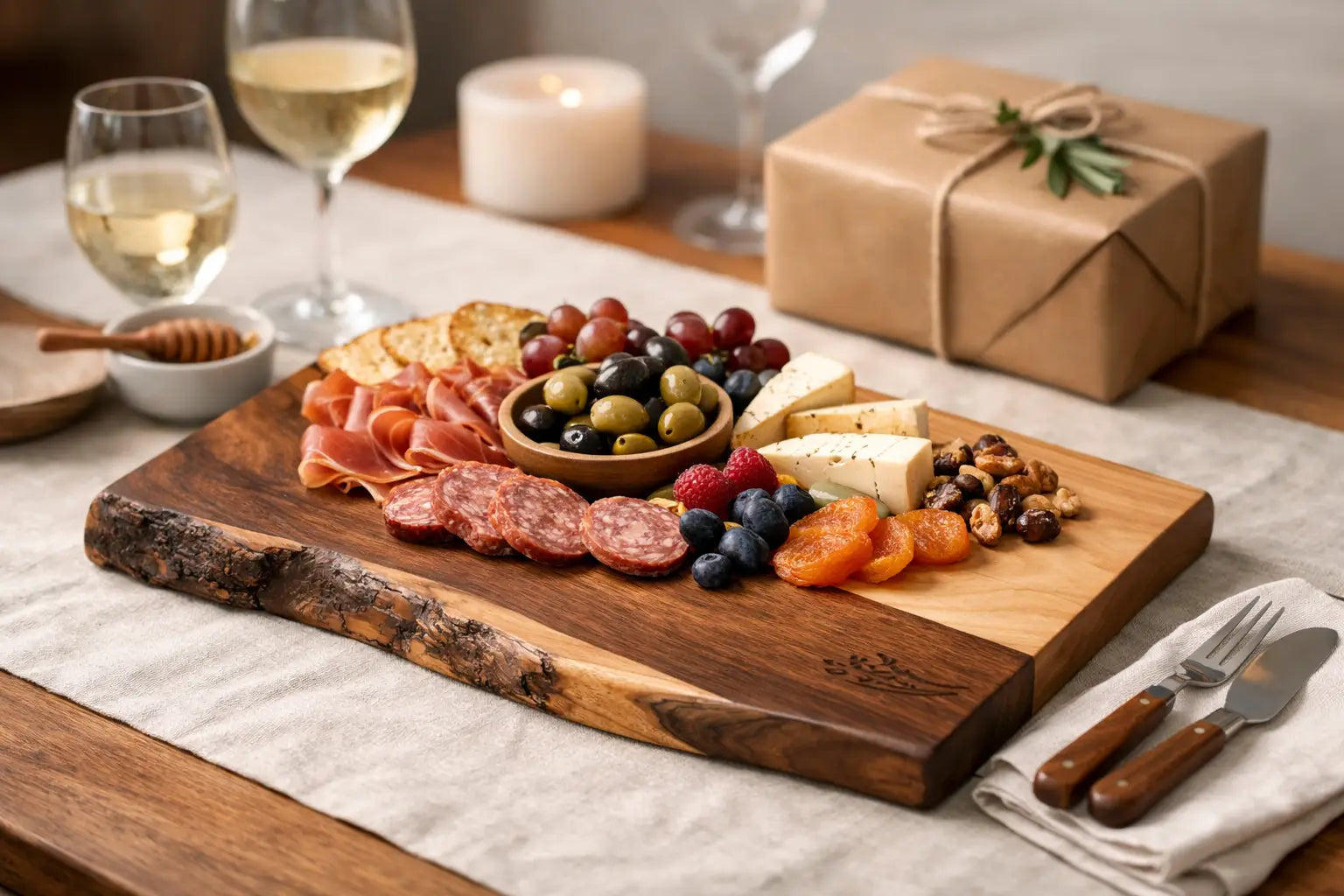 Live Edge Charcuterie Board Gift