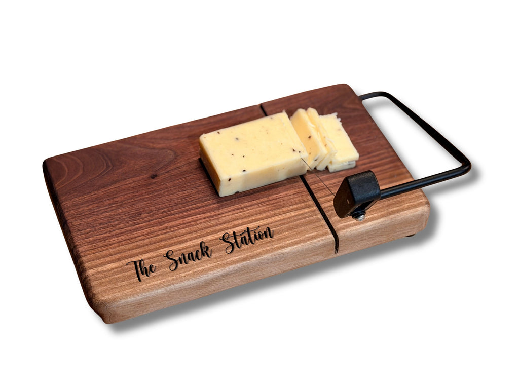 Personalized Cheese Slicer with Wire Cutter, Cheese Cutting  Board, in Maple or Walnut