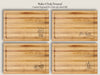 Personalized Cutting Boards, End Grain Walnut and Maple Custom Engraved Boards.