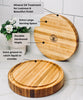 The Round 12x12 Edge Grain Maple Cutting Board