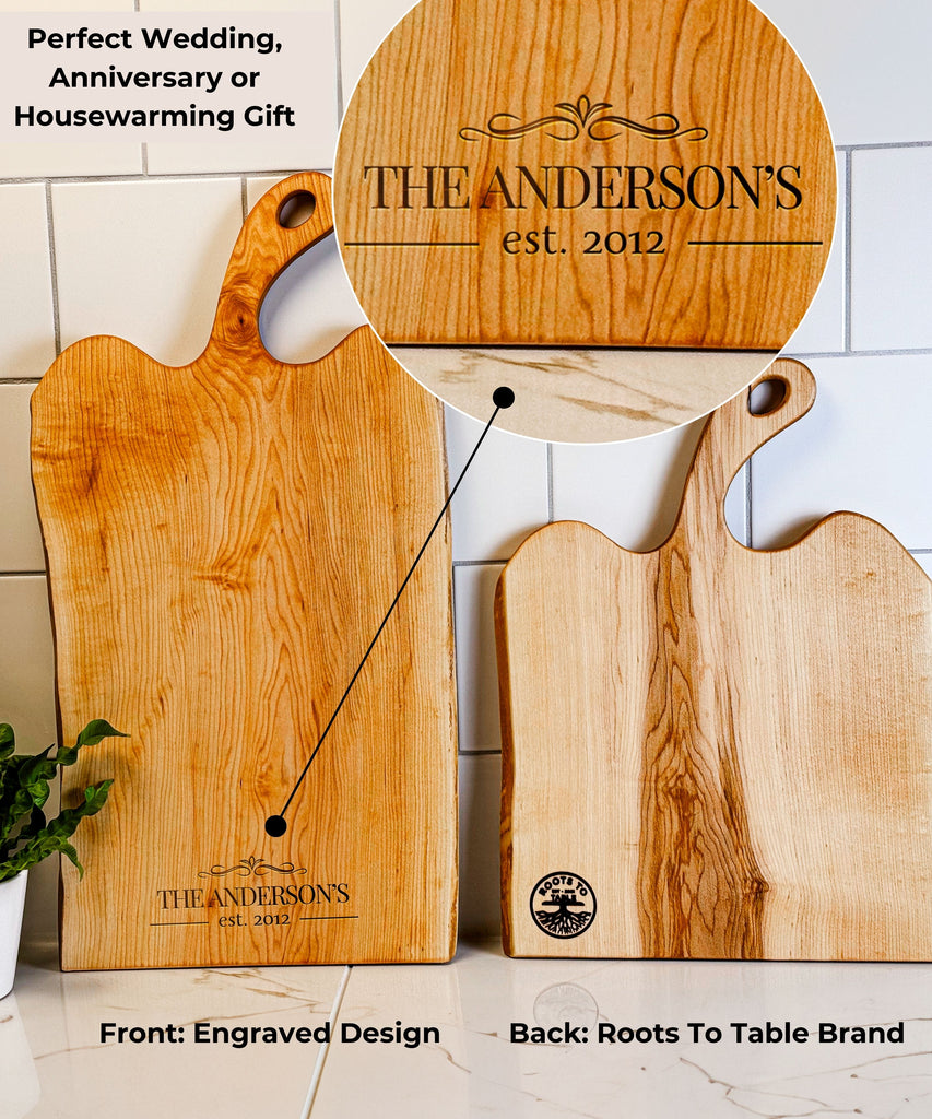 THE CANOPY SERIES: Personalized Live Edge Maple Charcuterie Boards