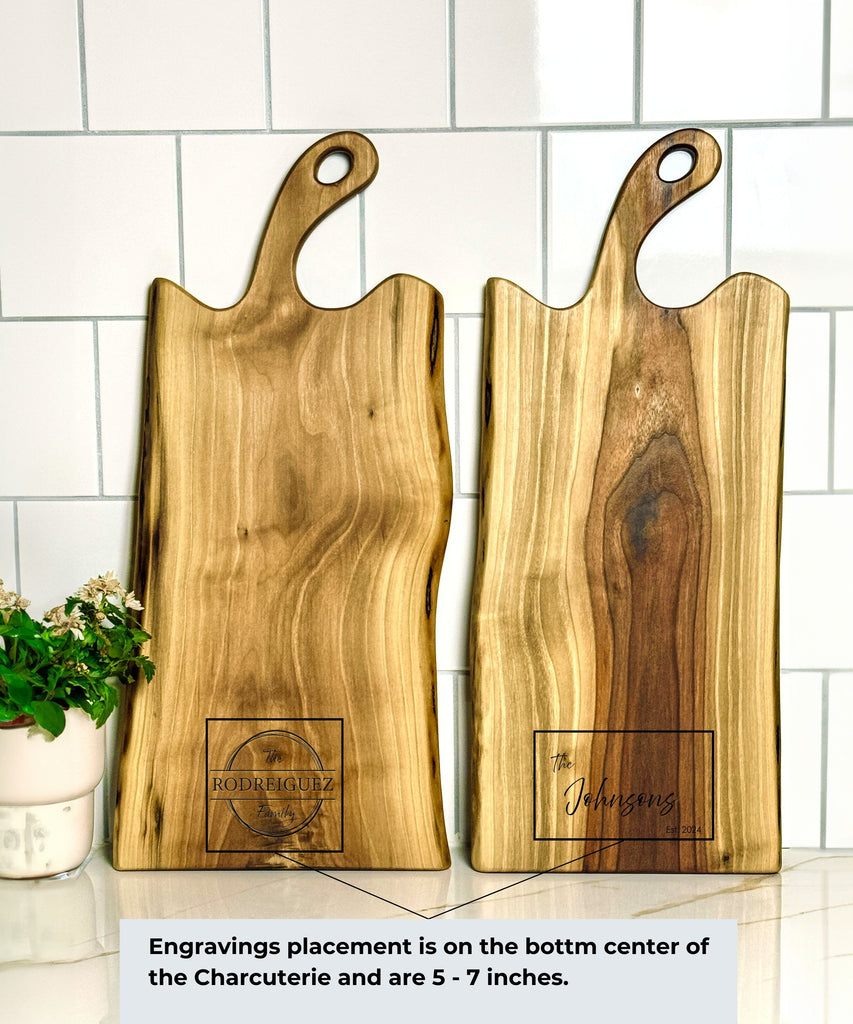 Black Walnut: Live Edge Walnut Charcuterie Boards - Sapwood