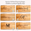 Personalized Maple Live Edge Charcuterie Board – Custom Engraved Serving Board