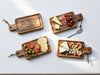 Personalized Cheese Board Set, Engraved Charcuterie with 4 Mini Boards