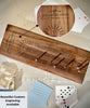 Personalized Cribbage Board, Maple or Black Walnut Crib Boards with Live Edge Design, Rustic Game Board with Peg Storage, Custom Engraved Gifts, Fun Family Game