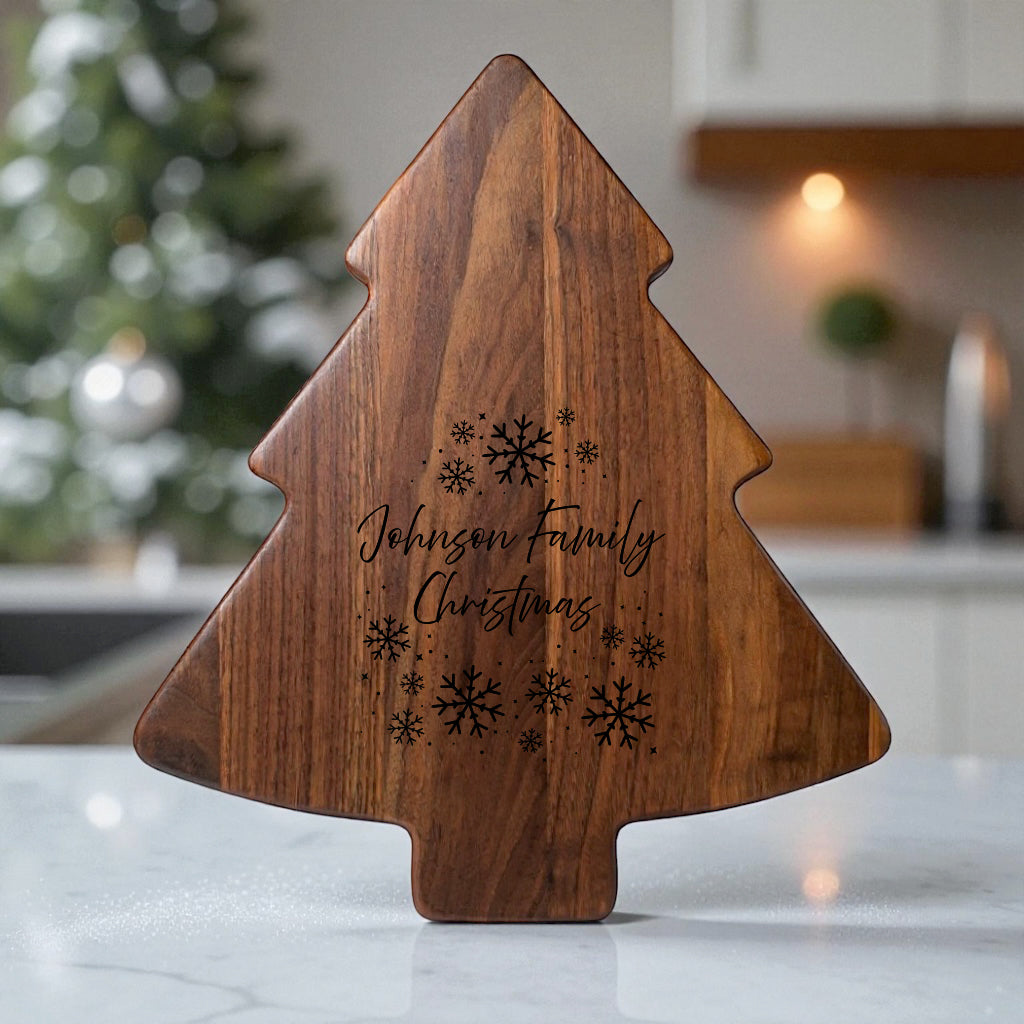 Holiday Charcuterie Boards - Personalized Christmas Tree Tray
