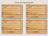 Personalized Cutting Boards, End Grain Walnut and Maple Custom Engraved Boards.