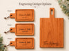 Personalized Cheese Board Set, Engraved Charcuterie with 4 Mini Boards