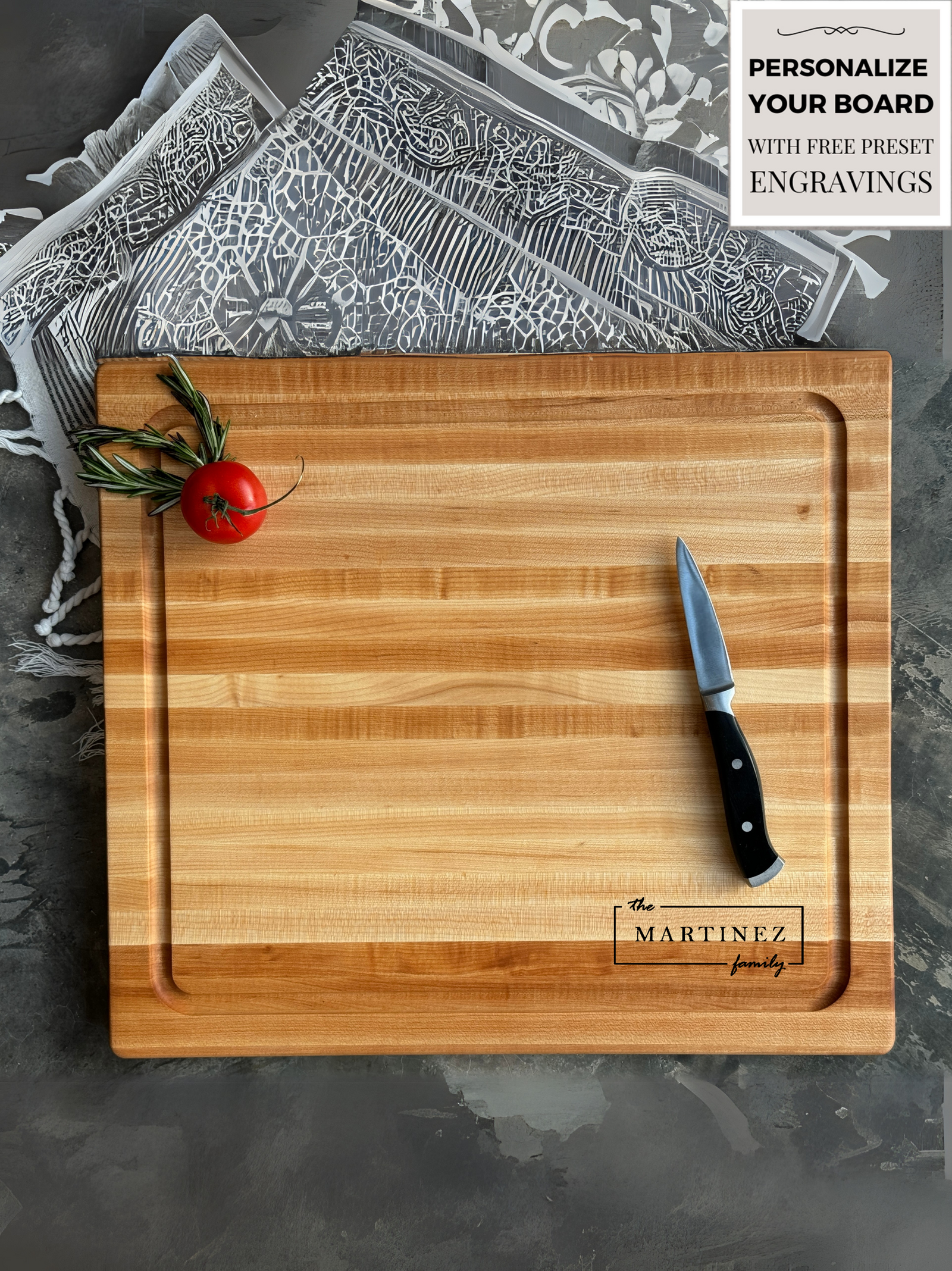 THE HOMESTEAD: 18x16 Edge Grain Maple Cutting Boards