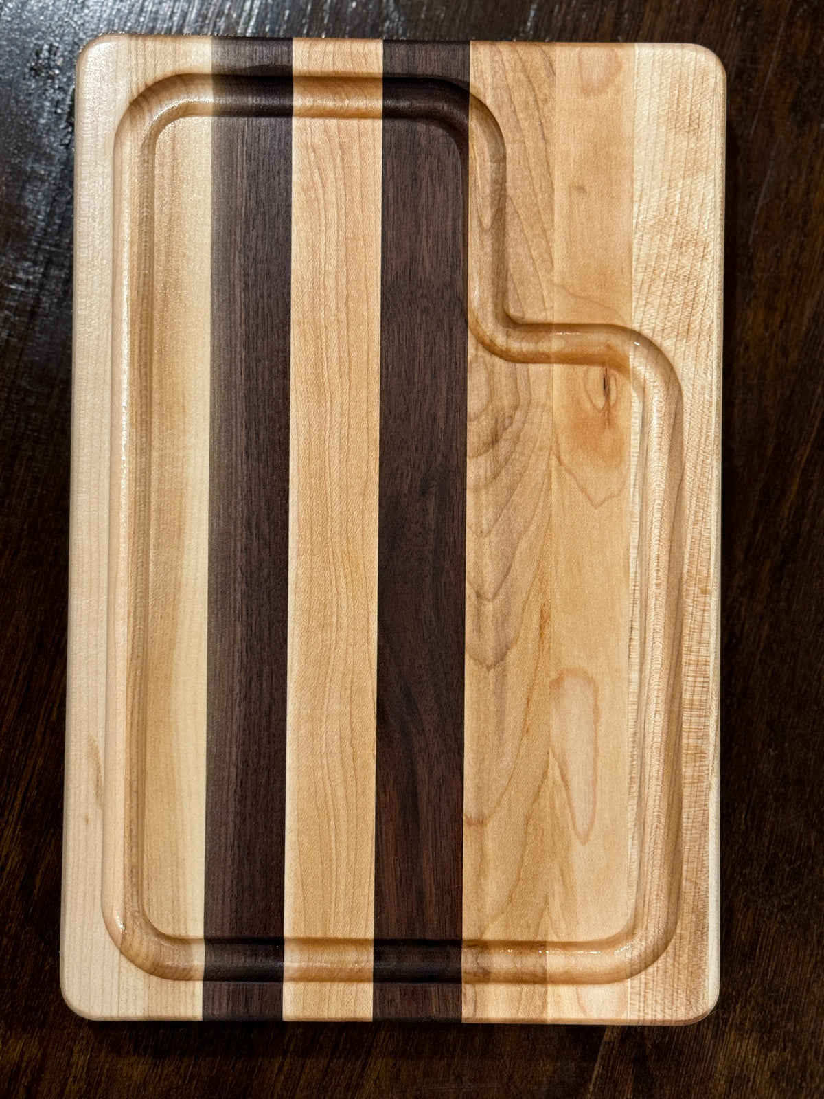 The DAILY BLOCK: 12x8 Edge Grain Maple &amp; Walnut Accented Cutting Board