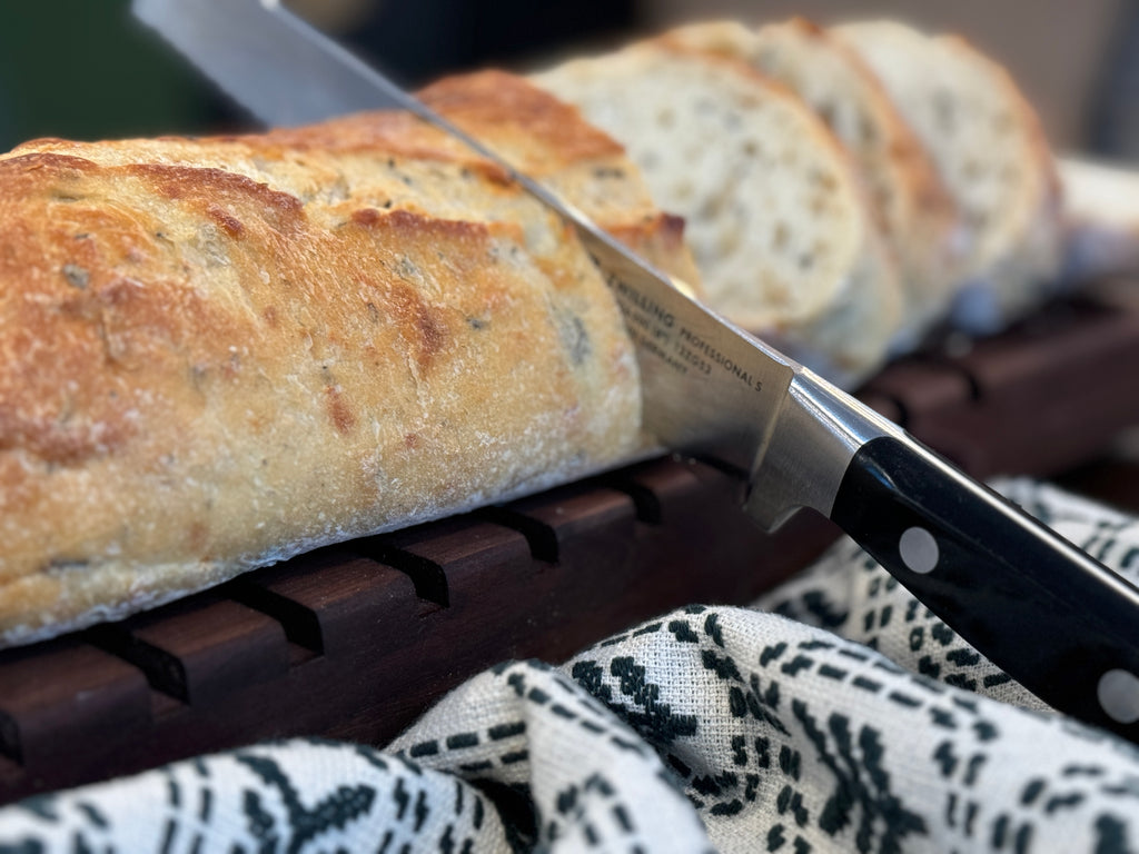 Bread Board: Personalized Bread and Butter Cutting & Serving Board Black Walnut & Maple