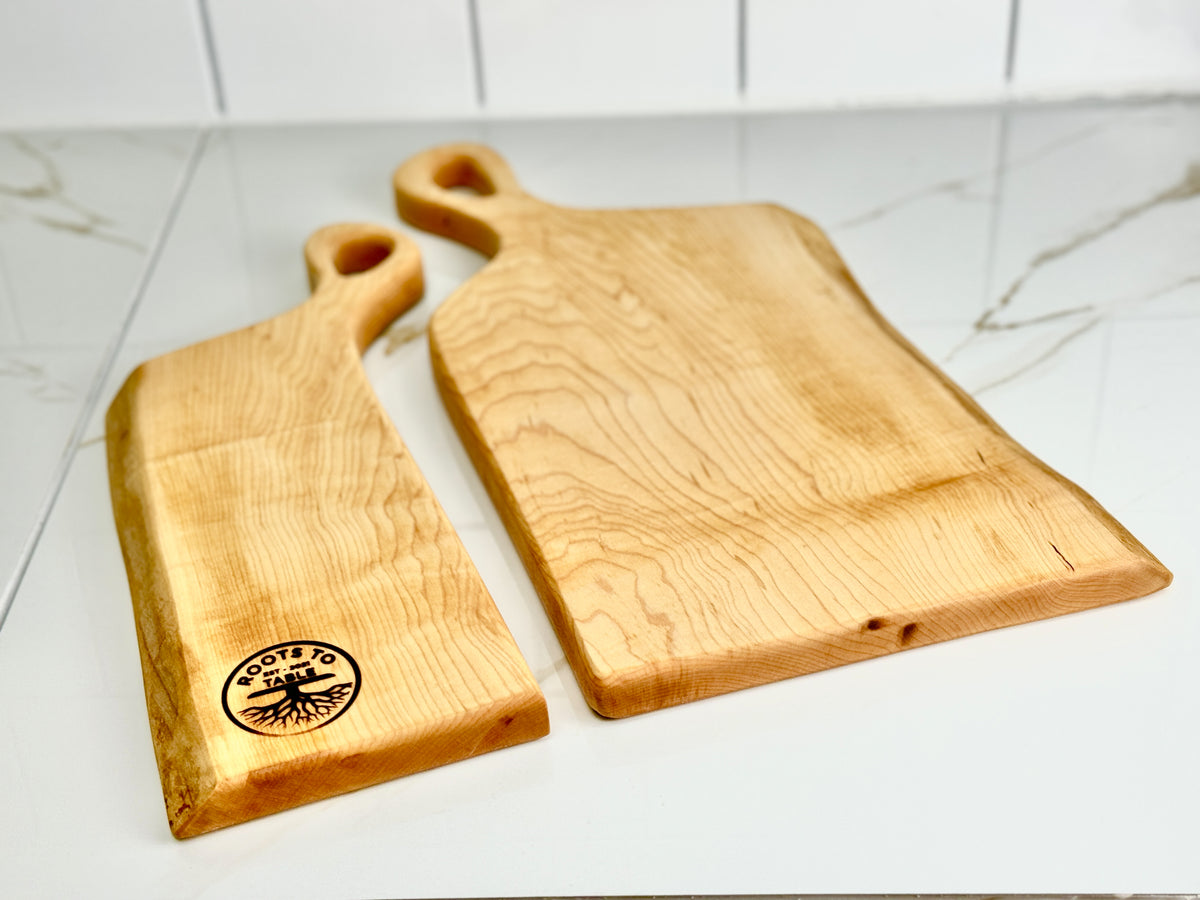 THE NESTLING TIMBERS: Live Edge Maple Charcuterie Boards