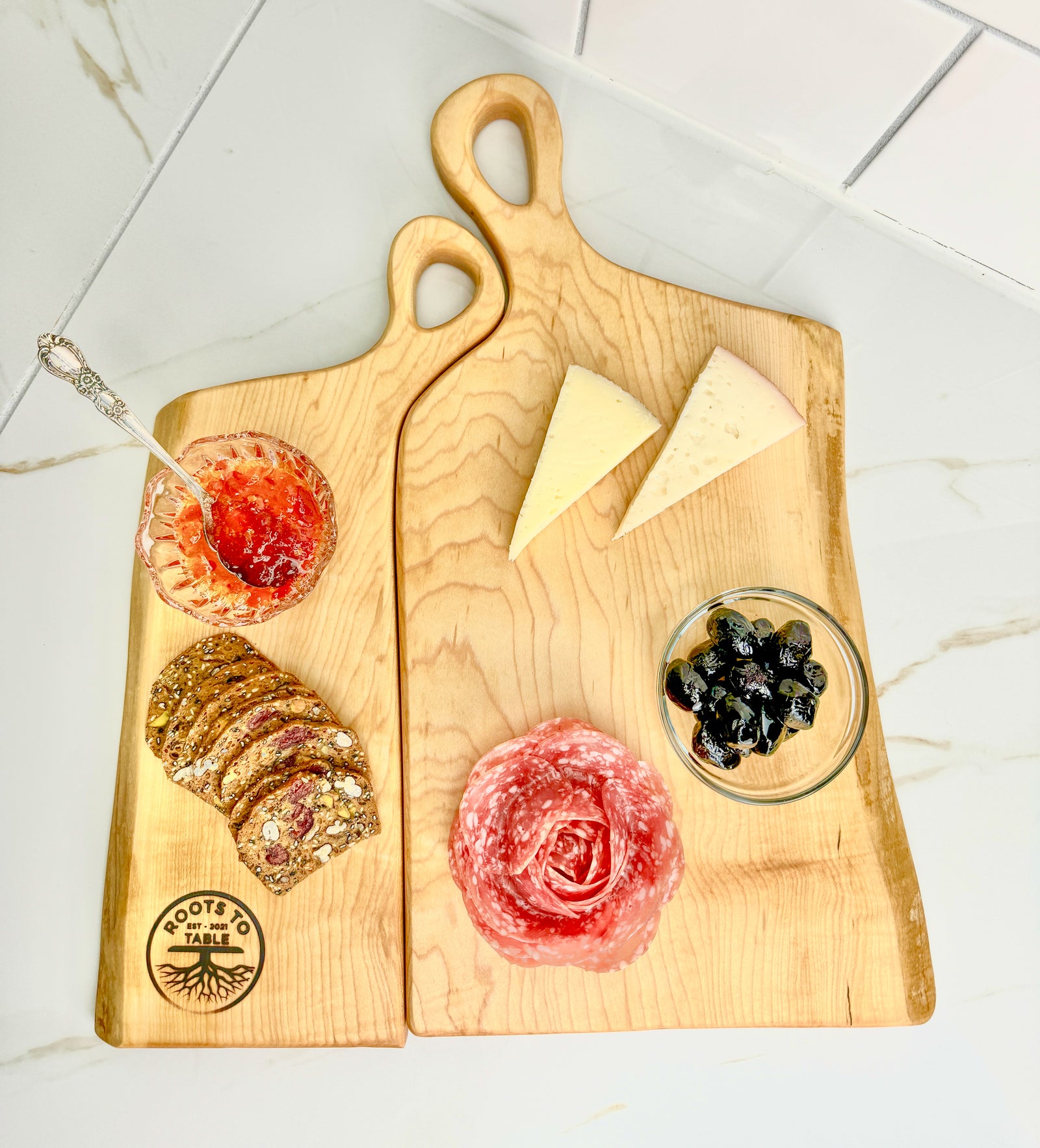 THE NESTLING TIMBERS: Live Edge Maple Charcuterie Boards