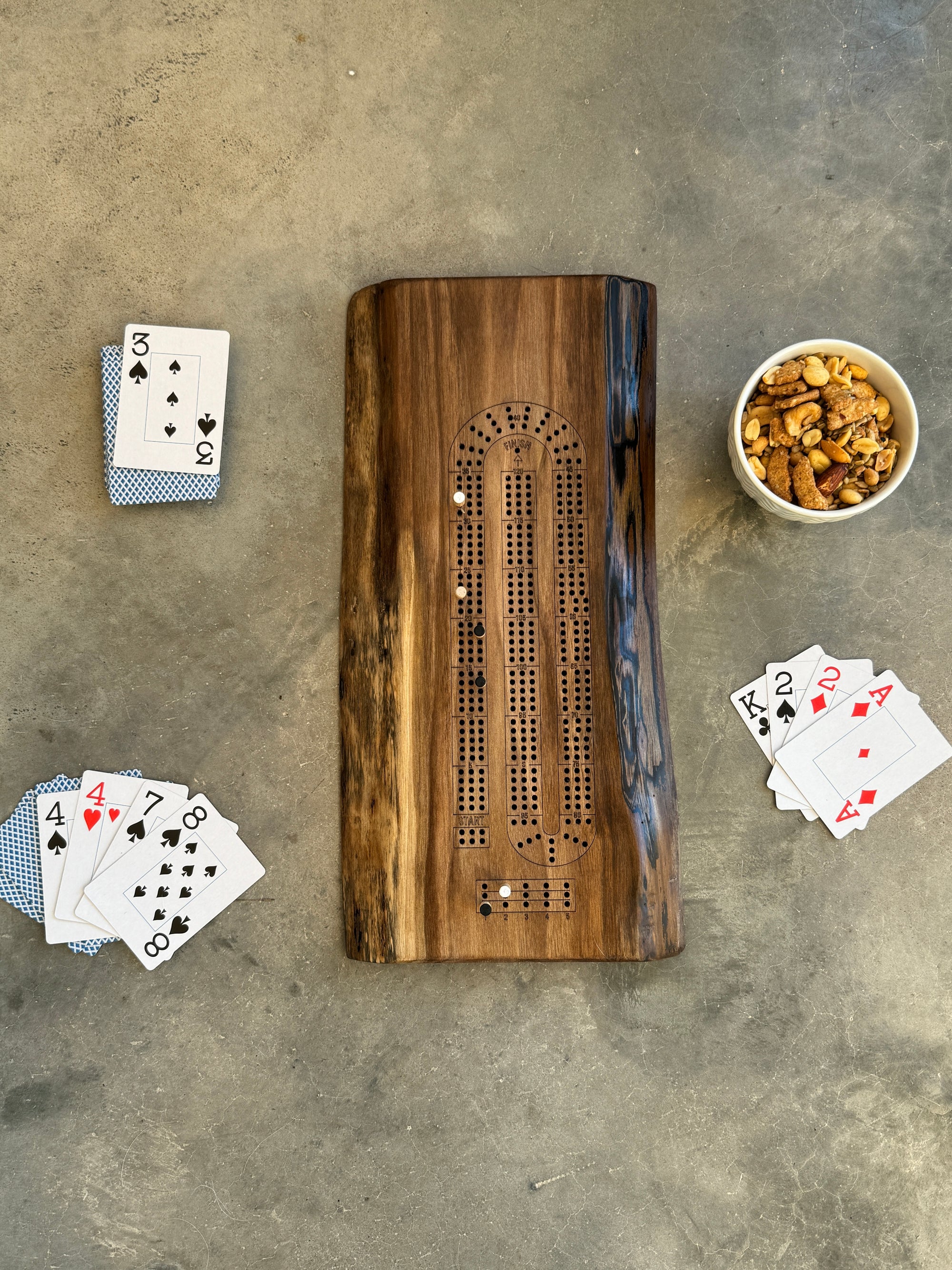 Handmade Unique Personalized Cribbage Board