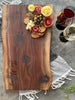 Personalized Live Edge Charcuterie Board – Custom Engraved Black Walnut Cheese Board, Wedding & Housewarming Gift