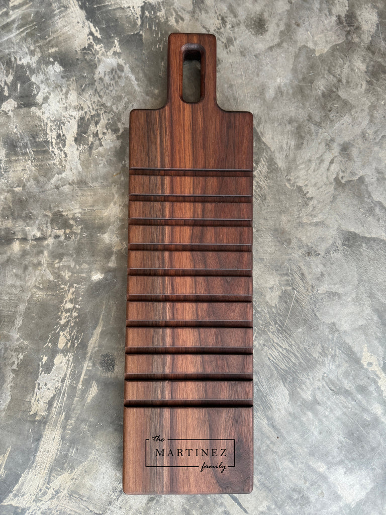 Bread Board: Personalized Bread and Butter Cutting & Serving Board Black Walnut & Maple