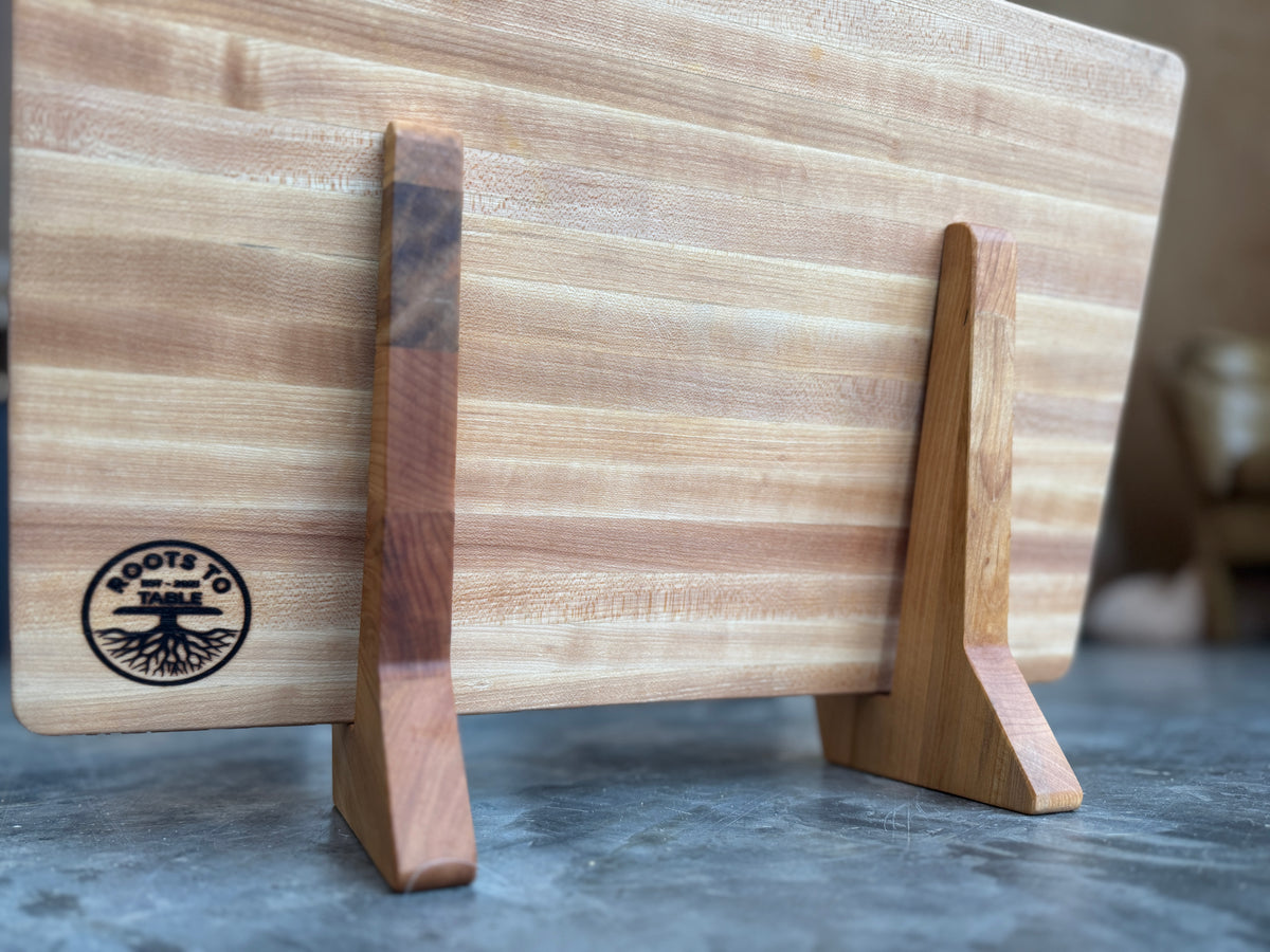 Wood Cutting Board Display Stand, Wooden Charcuterie Board Feet