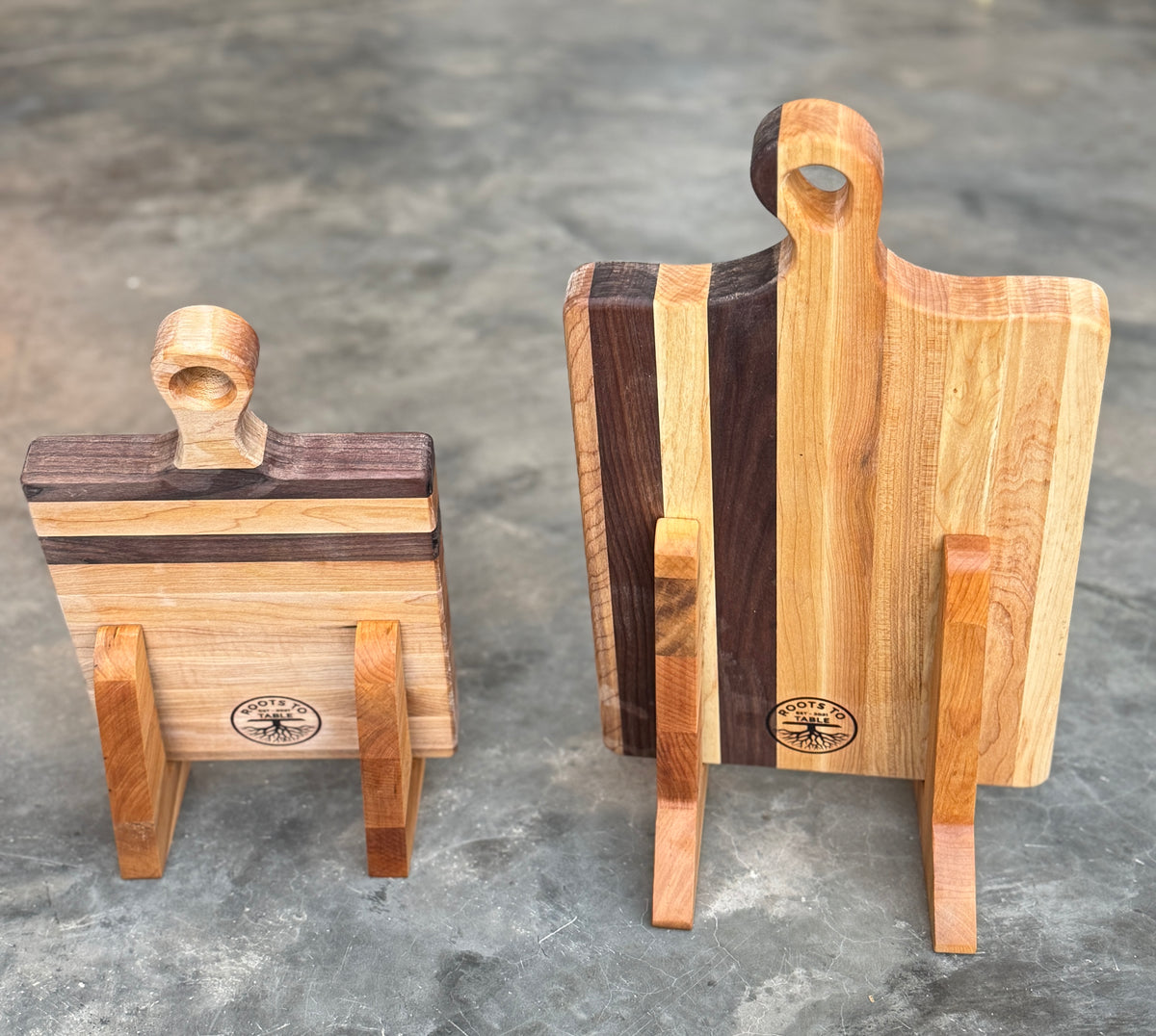 Wood Cutting Board Display Stand, Wooden Charcuterie Board Feet