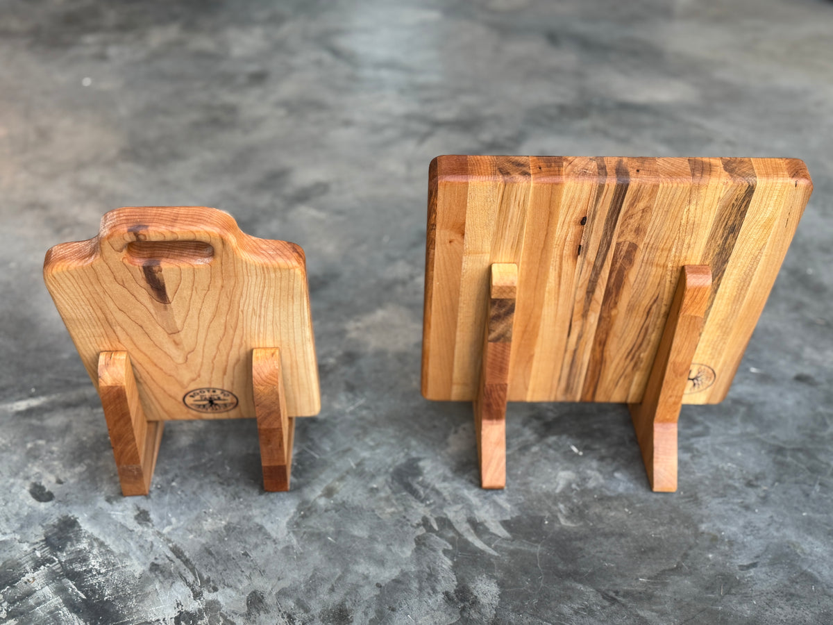 Wood Cutting Board Display Stand, Wooden Charcuterie Board Feet