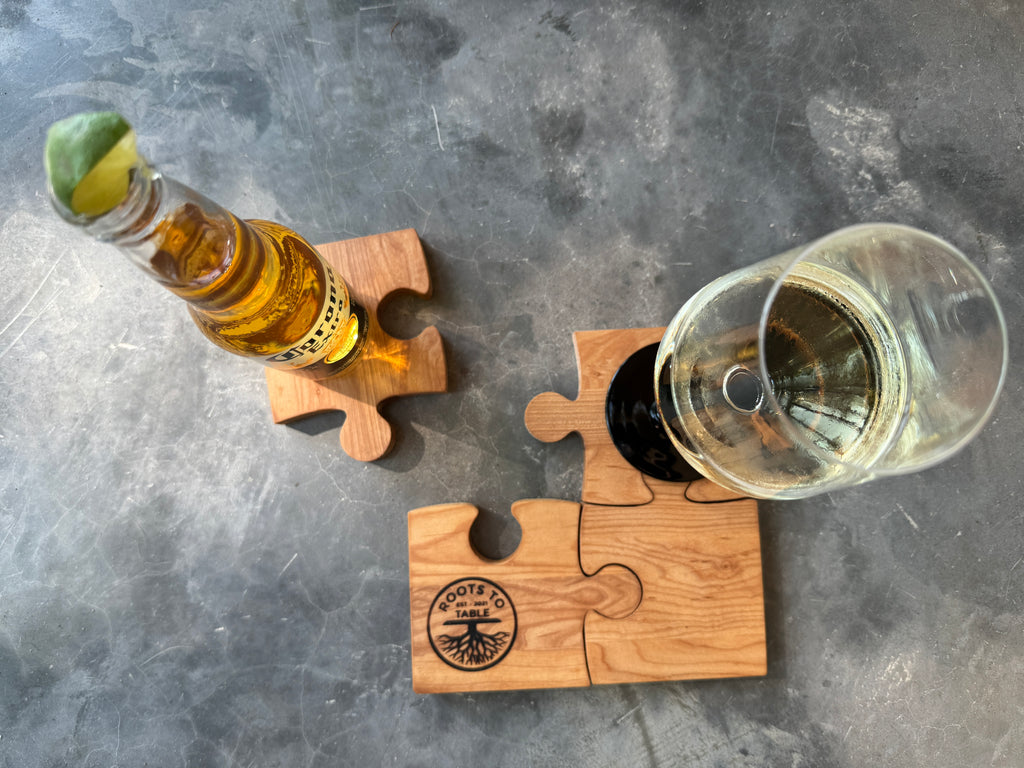 Maple Jigsaw Puzzle Coasters Set of 4