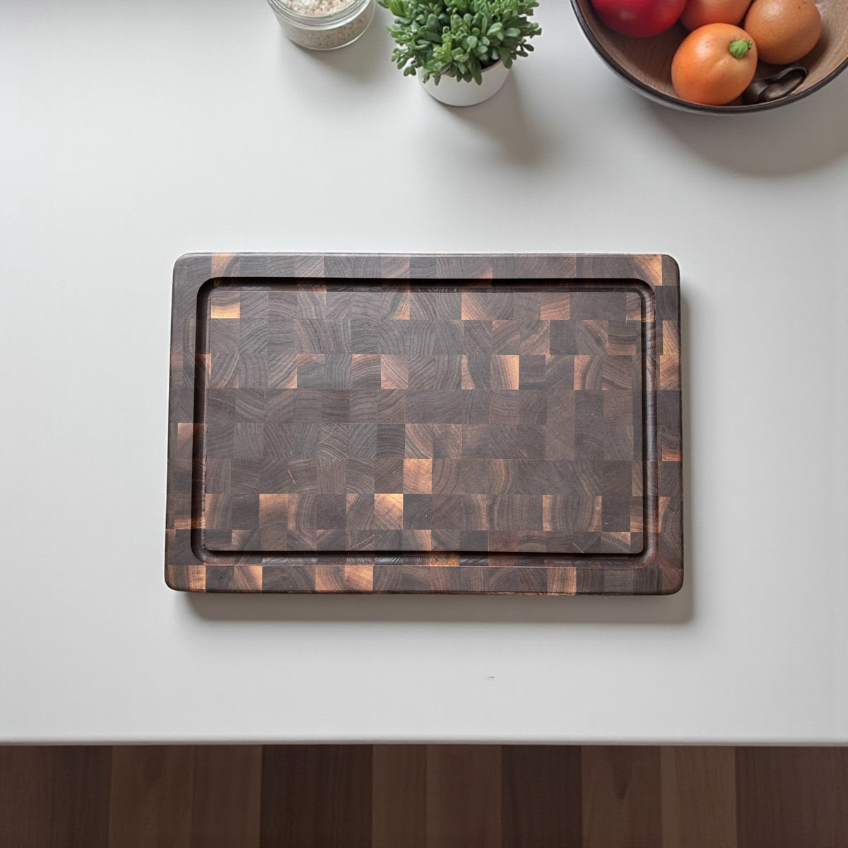 Personalized Cutting Boards, End Grain Walnut and Maple Custom Engraved Boards.