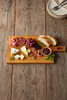 Personalized Charcuterie Board with Handle, Modern Cheese Server, Minimalist Wooden Cutting Board in Walnut or Maple