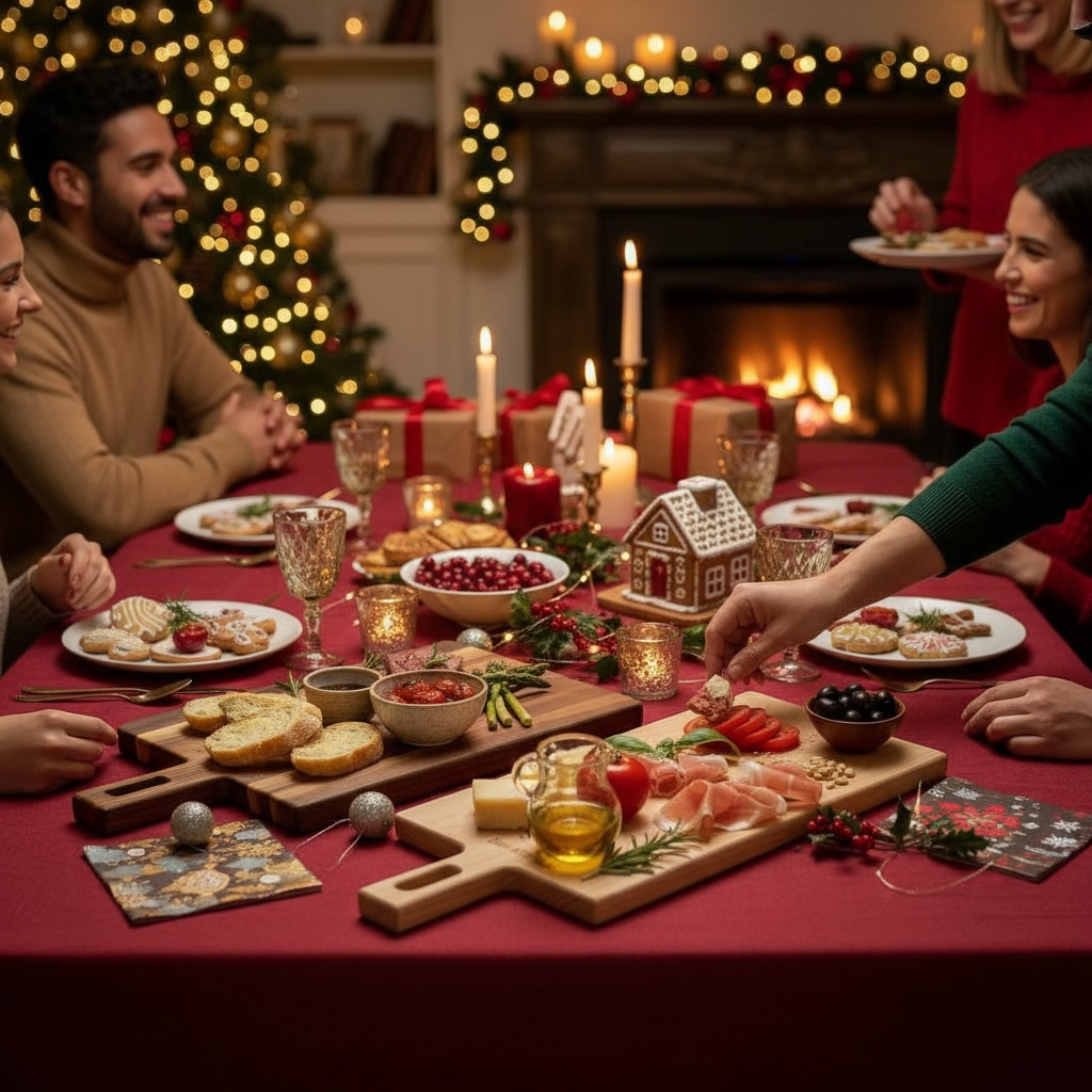 Personalized Charcuterie Board with Handle, Modern Cheese Server, Minimalist Wooden Cutting Board in Walnut or Maple