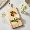 Personalized Maple Charcuterie Board with Handle | Custom Engraved Live Edge Serving Board