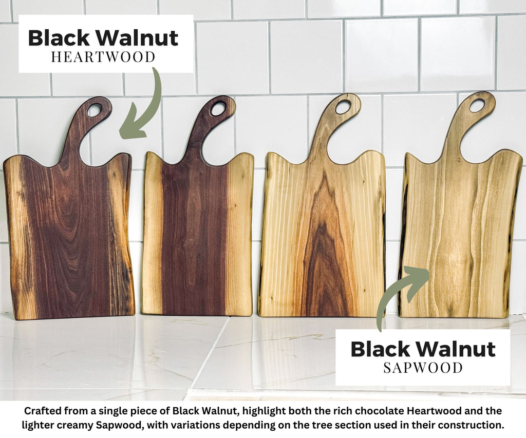 Black Walnut Live Edge Charcuterie Boards - Heartwood