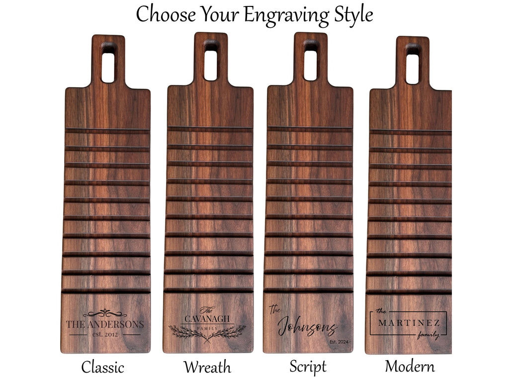 Bread Board: Personalized Bread and Butter Cutting & Serving Board Black Walnut & Maple