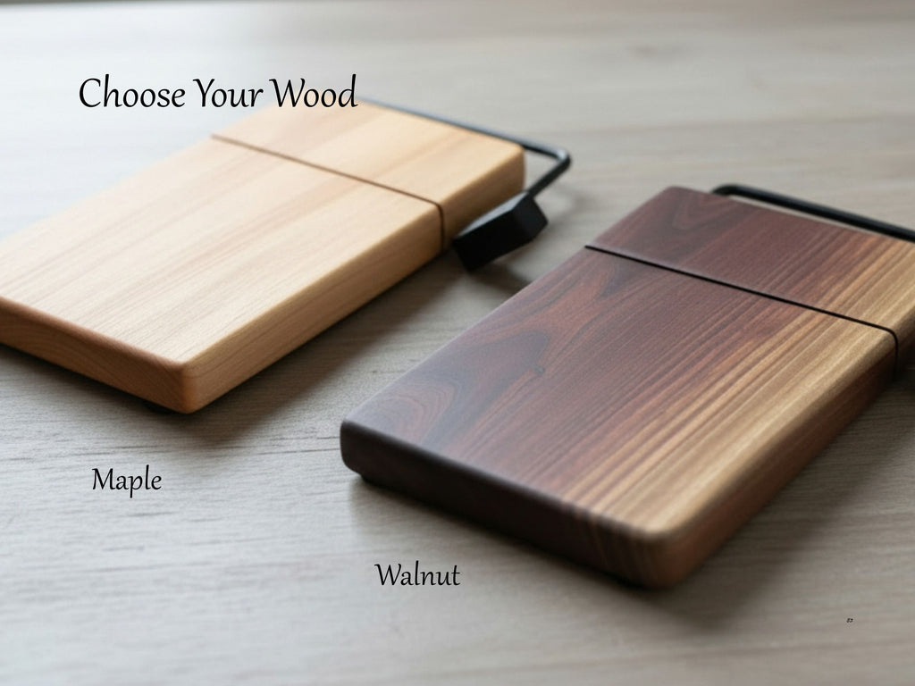 Personalized Cheese Slicer with Wire Cutter, Cheese Cutting  Board, in Maple or Walnut