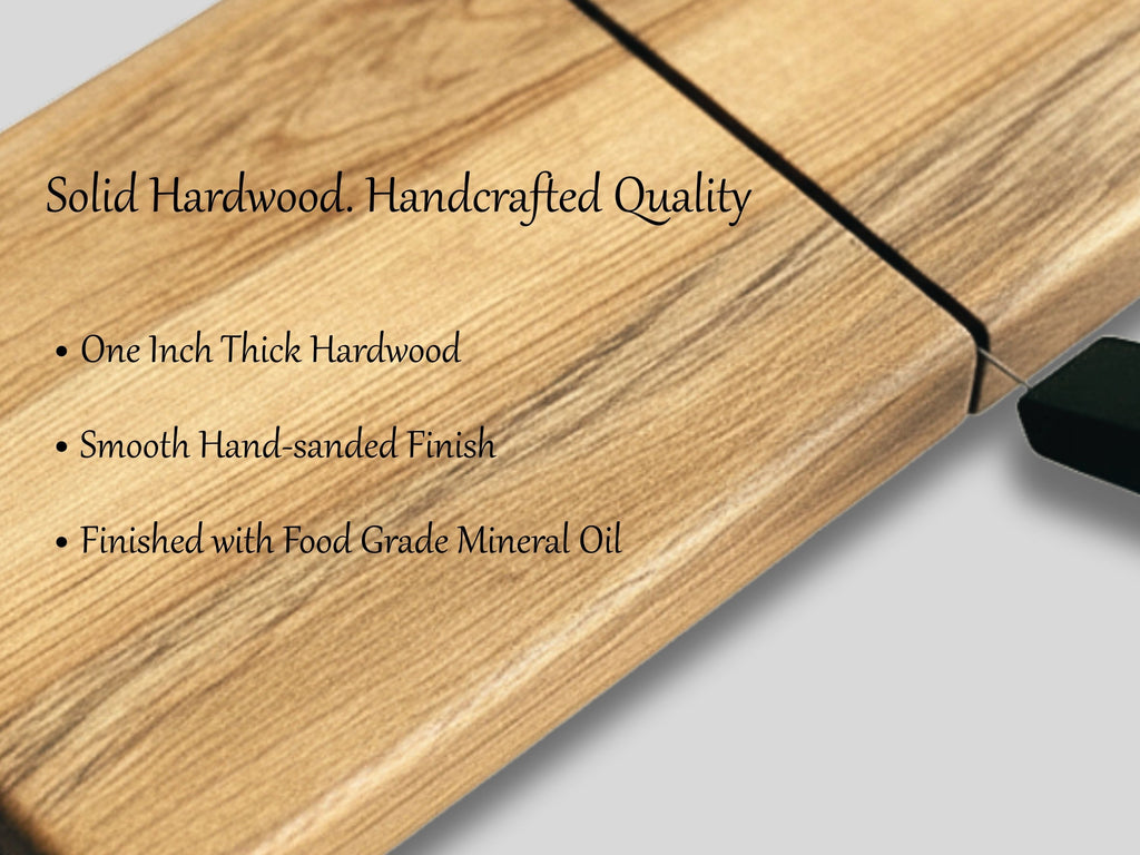 Personalized Cheese Slicer with Wire Cutter, Cheese Cutting  Board, in Maple or Walnut