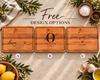 Three free personalized engraving options displayed on handcrafted wooden cutting boards. Choose from an elegant script love design, a family monogram with botanical details, or a traditional family name engraving. Custom engraved hardwood cutting boards make meaningful wedding, anniversary, bridal shower and housewarming gifts.