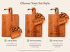 Personalized Cheese Board Set, Engraved Charcuterie with 4 Mini Boards