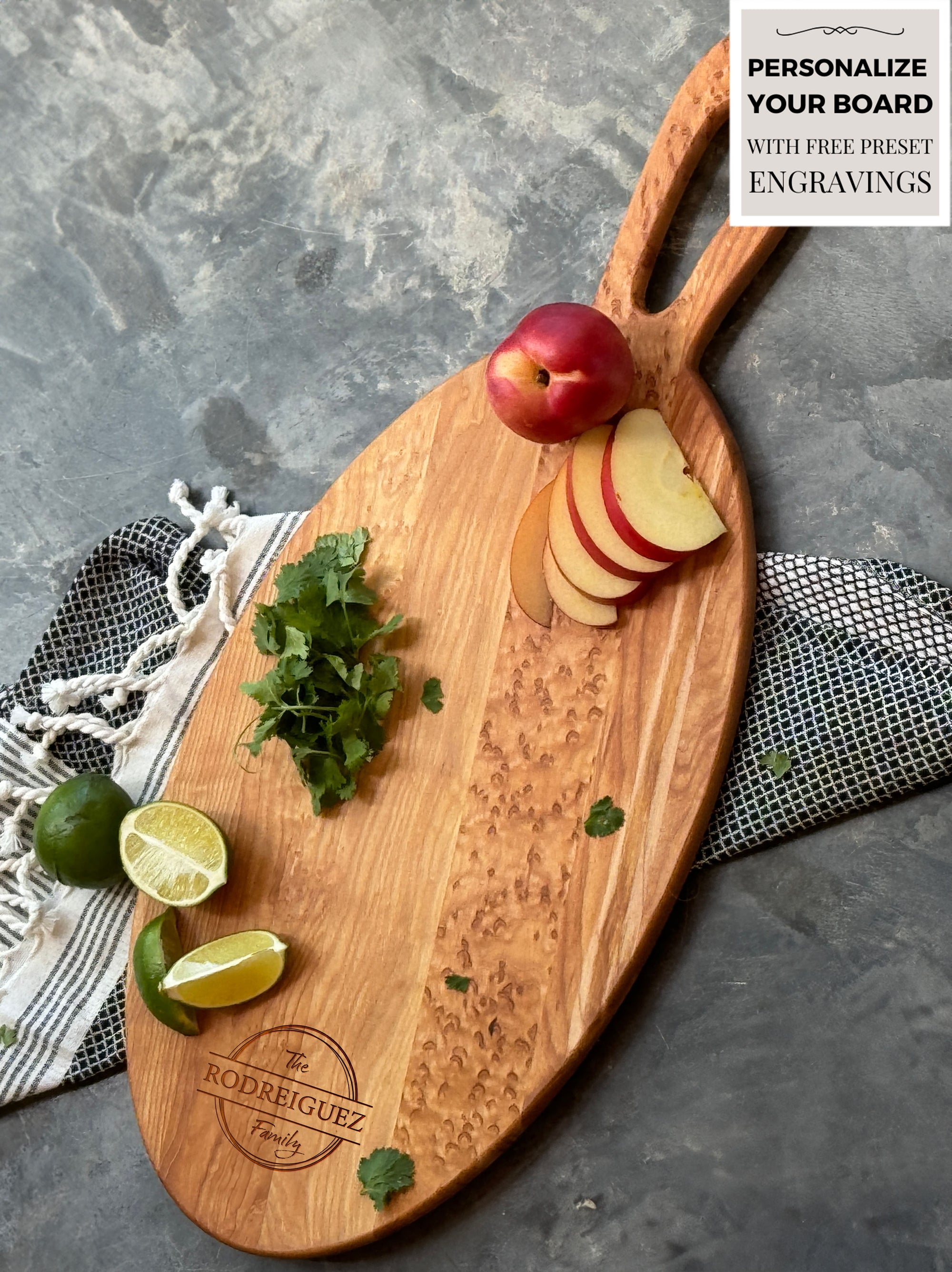 THE STREAMLINER: Hand Crafted Maple Charcuterie Boards