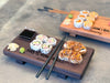 Personalized Wooden Sushi Board Set: Maple or Walnut, Engraved Sushi Platter