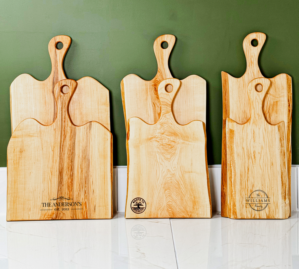 The Tree Series Personalized & Hand Crafted Live-Edge Maple Charcuterie Board