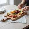 Personalized Cherry Charcuterie Board with Handle | Custom Engraved Live Edge Serving Board