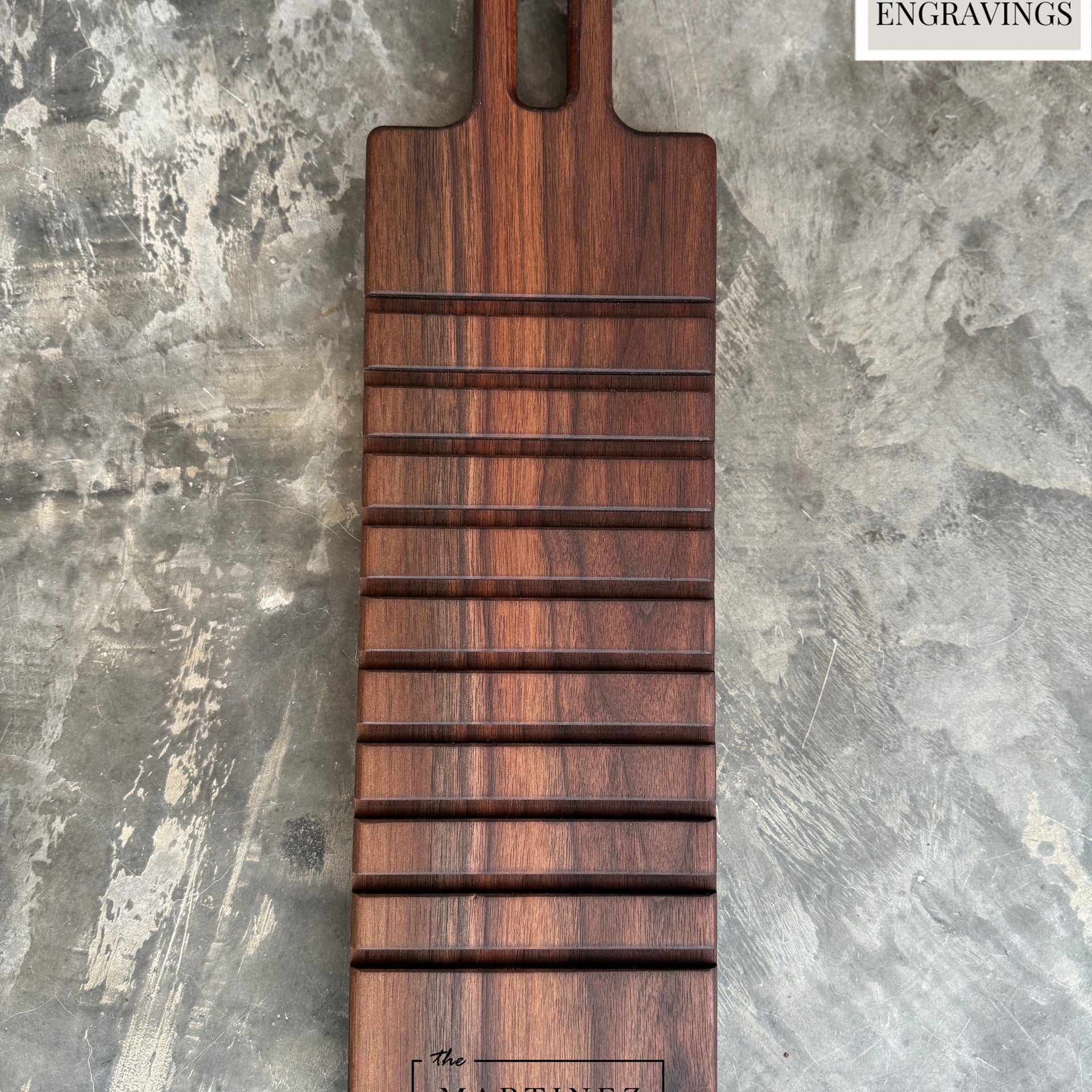 Bread Board: Personalized Bread and Butter Cutting & Serving Board Black Walnut & Maple