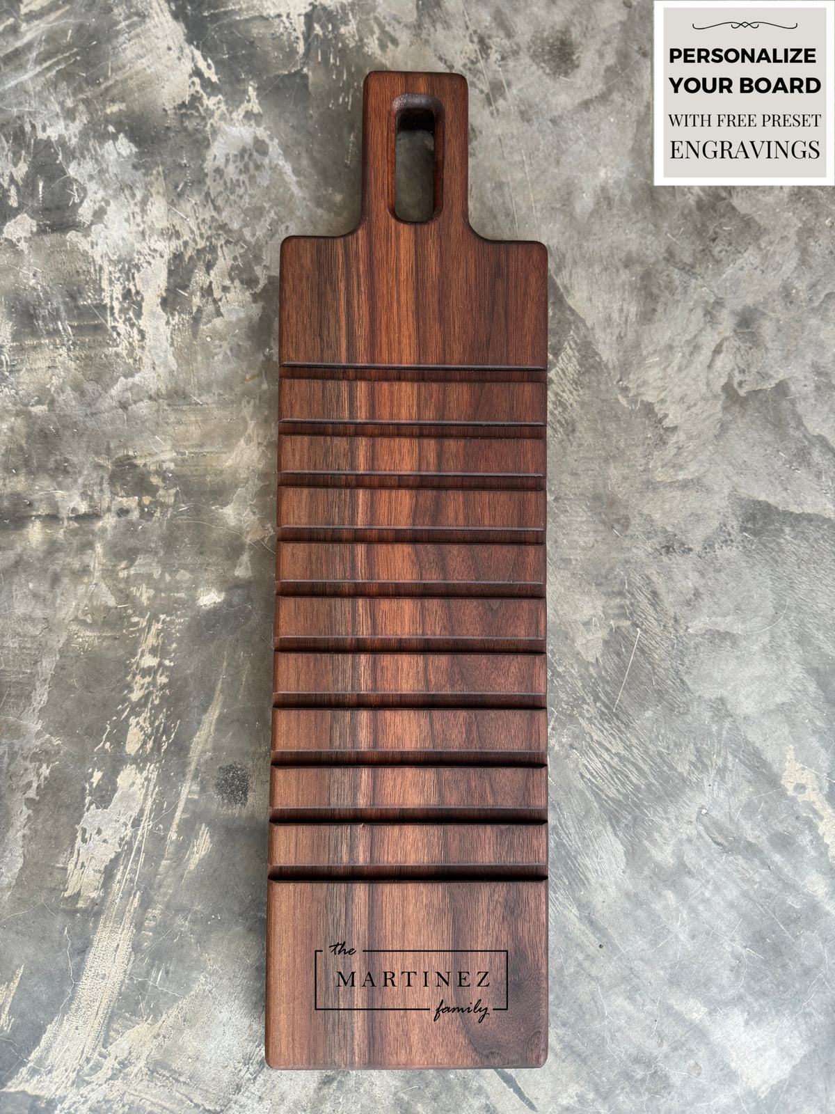 Bread Board: Personalized Bread and Butter Cutting &amp; Serving Board Black Walnut &amp; Maple