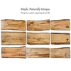 Collection of maple wooden cutting boards with custom engraving to inspire personalized gifting ideas