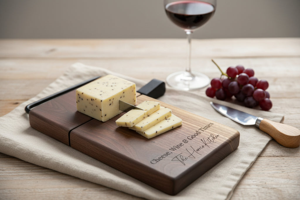 Personalized Cheese Slicer with Wire Cutter, Cheese Cutting  Board, in Maple or Walnut