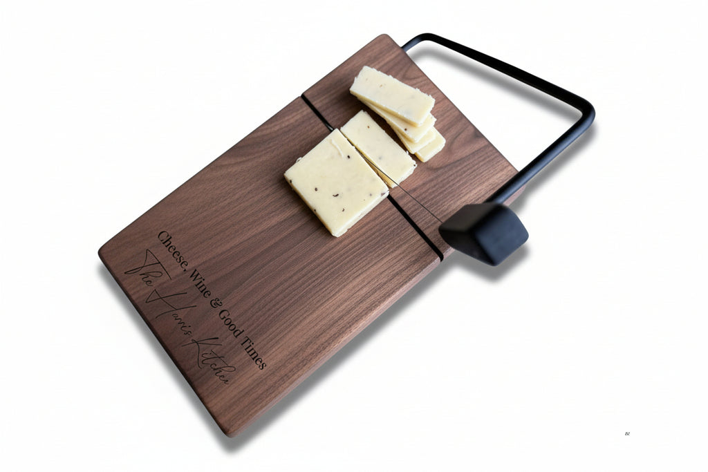 Personalized Cheese Slicer with Wire Cutter, Cheese Cutting  Board, in Maple or Walnut