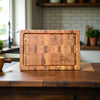 Personalized Cutting Boards, End Grain Walnut and Maple Custom Engraved Boards.