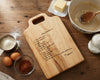 Personalized Handwritten Recipe Cutting Board, Custom Maple Charcuterie Board with Handwritten Recipe Engraving. Gift for Housewarming, Mom, Grandma