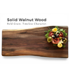 Solid walnut wood cutting board for entertaining and gifting