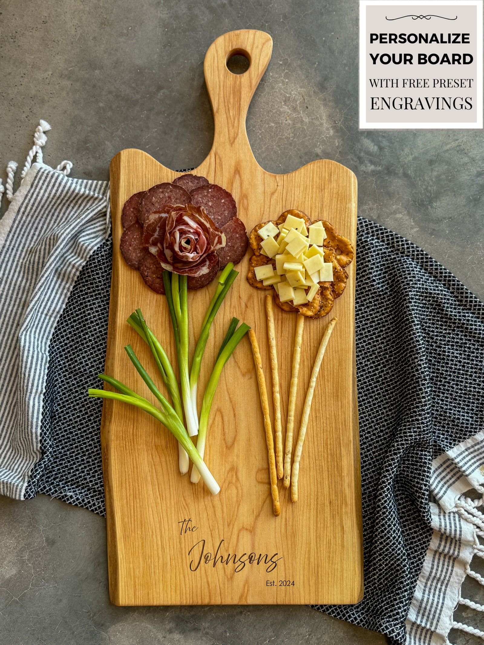 THE TREE SERIES: Personalized & Hand Crafted Live Edge Maple Charcuterie Boards