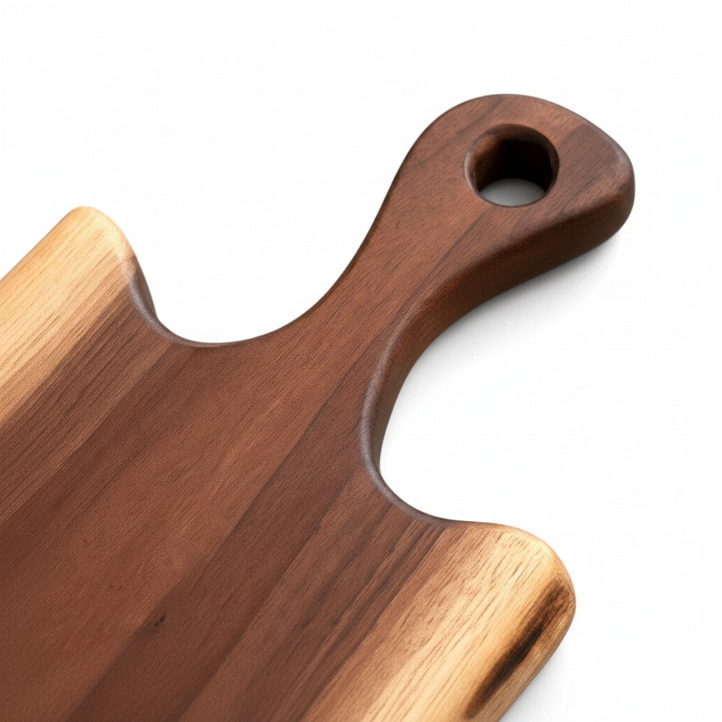 Black Walnut Live Edge Charcuterie Board with Handle | Wedding & Housewarming Gift